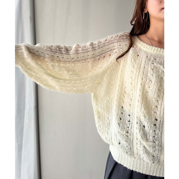 着るだけで上級者見えが叶う1枚♪ポコポコ透かし編みニットPO | Classical Elf  | 詳細画像36 