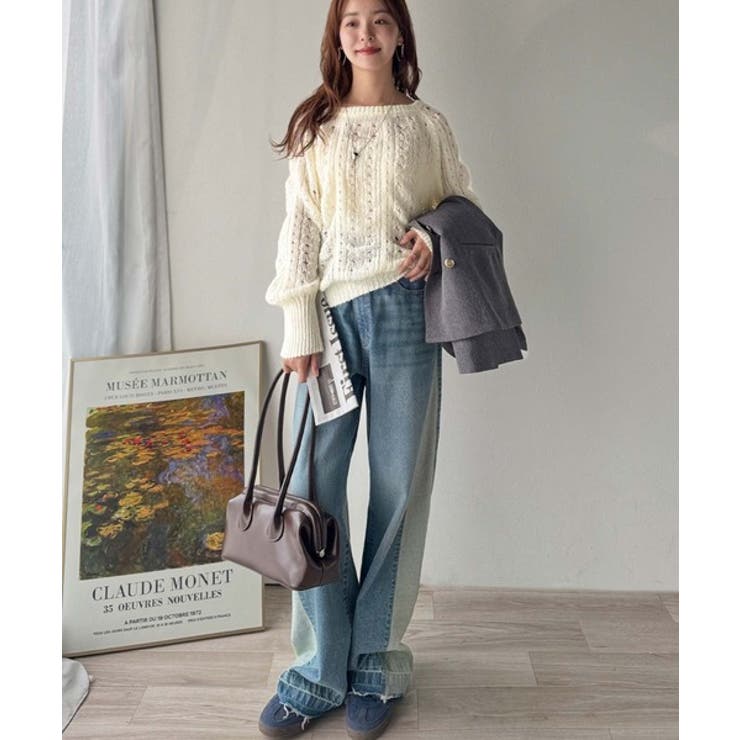 着るだけで上級者見えが叶う1枚♪ポコポコ透かし編みニットPO | Classical Elf  | 詳細画像4 