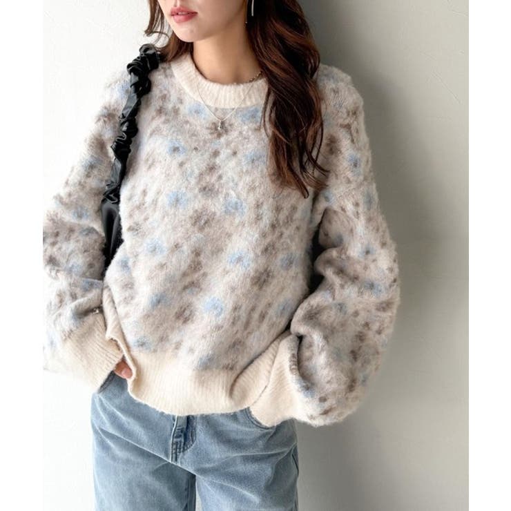 ヴィンテージライクなデザインで上級見え◎アンティークラグモチーフ柄ニットPO | Classical Elf  | 詳細画像4 