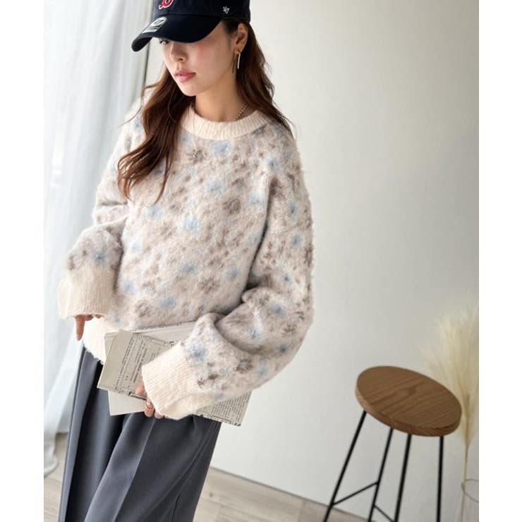 ヴィンテージライクなデザインで上級見え◎アンティークラグモチーフ柄ニットPO | Classical Elf  | 詳細画像5 