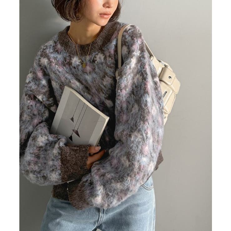 ヴィンテージライクなデザインで上級見え◎アンティークラグモチーフ柄ニットPO | Classical Elf  | 詳細画像18 