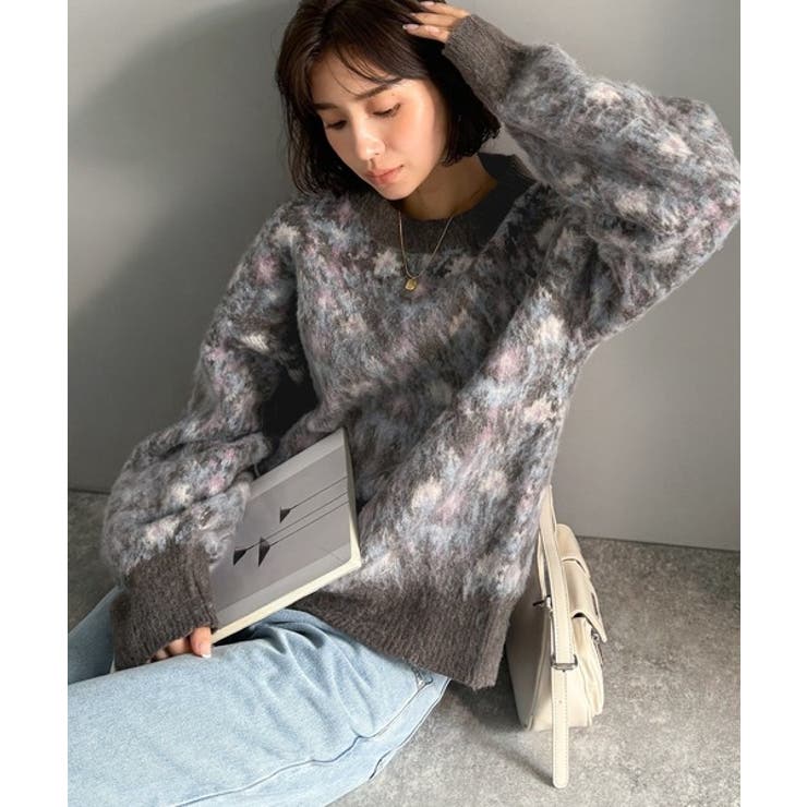 ヴィンテージライクなデザインで上級見え◎アンティークラグモチーフ柄ニットPO | Classical Elf  | 詳細画像21 