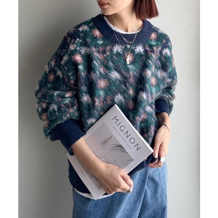 ヴィンテージライクなデザインで上級見え◎アンティークラグモチーフ柄ニットPO | Classical Elf  | 詳細画像31 