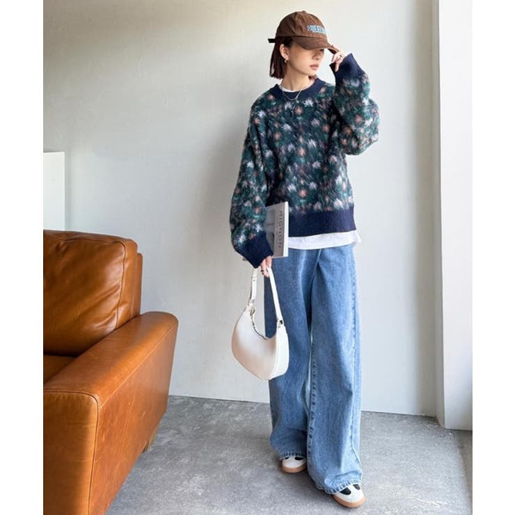 ヴィンテージライクなデザインで上級見え◎アンティークラグモチーフ柄ニットPO | Classical Elf  | 詳細画像32 