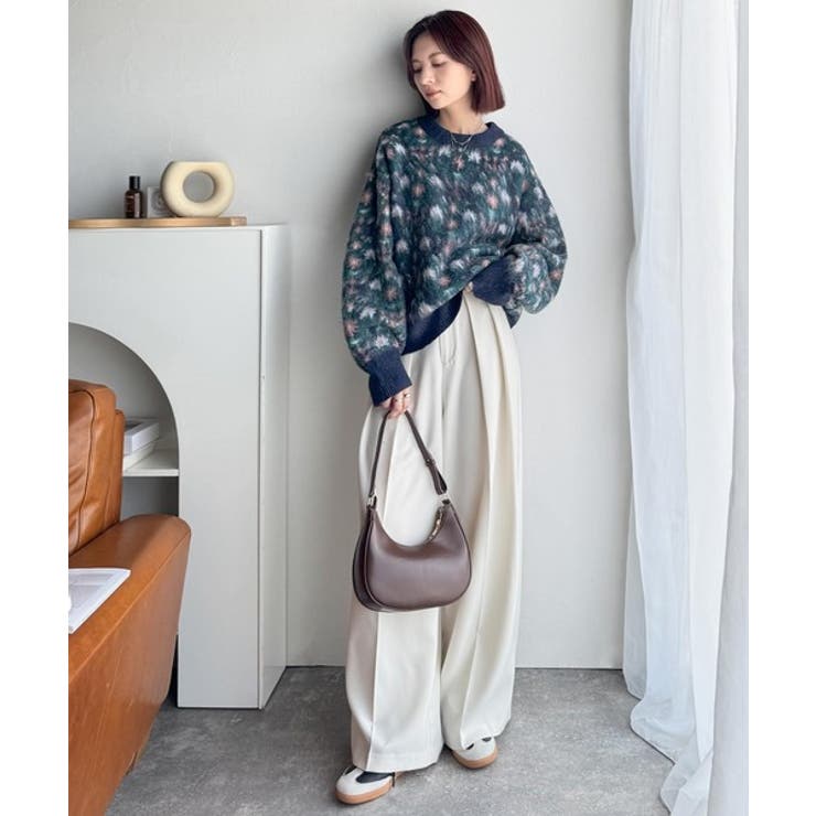 ヴィンテージライクなデザインで上級見え◎アンティークラグモチーフ柄ニットPO | Classical Elf  | 詳細画像35 