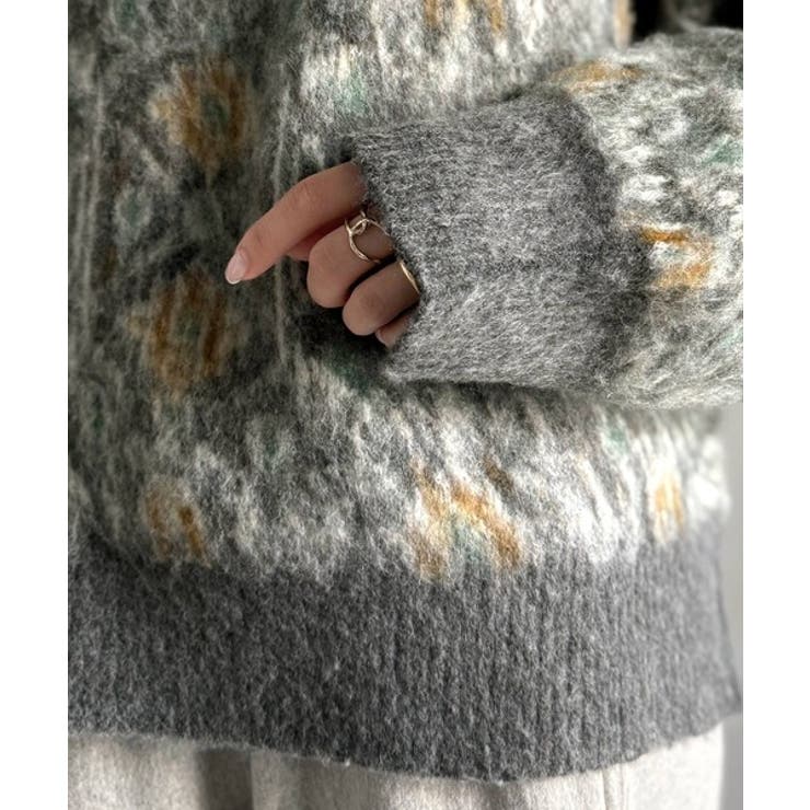 ヴィンテージライクなデザインで上級見え◎アンティークラグモチーフ柄ニットPO | Classical Elf  | 詳細画像38 