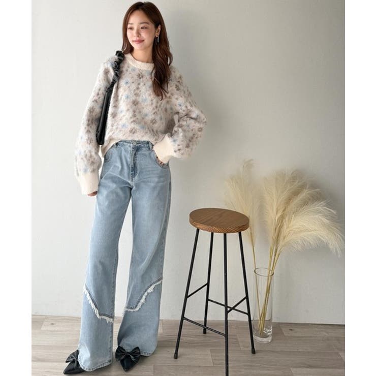 ヴィンテージライクなデザインで上級見え◎アンティークラグモチーフ柄ニットPO | Classical Elf  | 詳細画像2 