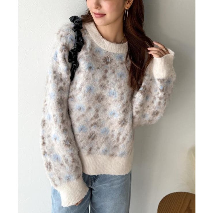 ヴィンテージライクなデザインで上級見え◎アンティークラグモチーフ柄ニットPO | Classical Elf  | 詳細画像3 