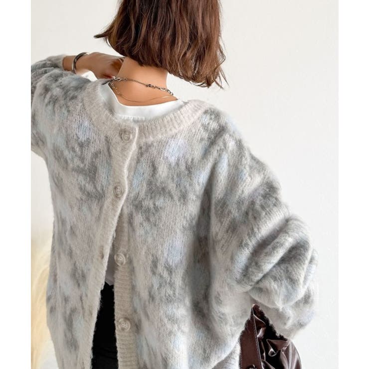 大人可愛いヴィンテージ調。モヘアタッチ前後2wayアンティークラグモチーフ柄ニッ… | Classical Elf  | 詳細画像19 