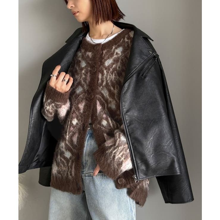 大人可愛いヴィンテージ調。モヘアタッチ前後2wayアンティークラグモチーフ柄ニッ… | Classical Elf  | 詳細画像33 