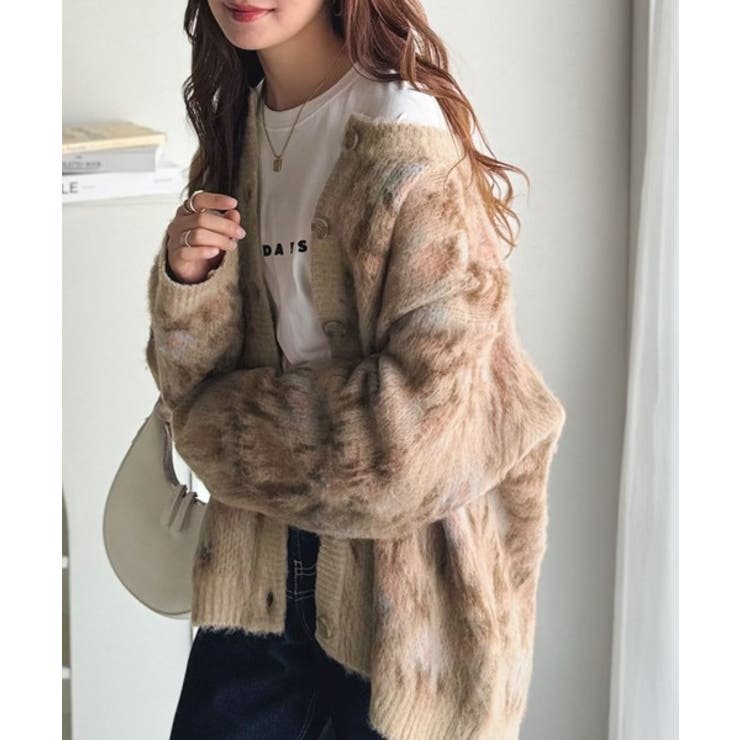 大人可愛いヴィンテージ調。モヘアタッチ前後2wayアンティークラグモチーフ柄ニッ… | Classical Elf  | 詳細画像38 