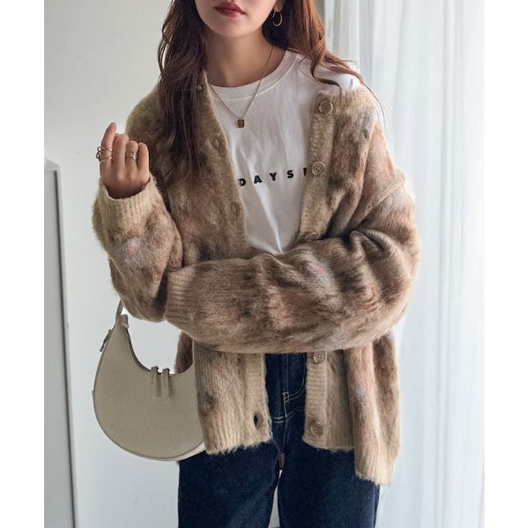 大人可愛いヴィンテージ調。モヘアタッチ前後2wayアンティークラグモチーフ柄ニッ… | Classical Elf  | 詳細画像40 