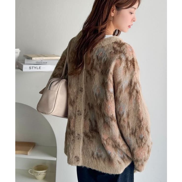 大人可愛いヴィンテージ調。モヘアタッチ前後2wayアンティークラグモチーフ柄ニッ… | Classical Elf  | 詳細画像41 