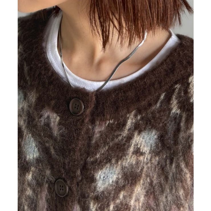 大人可愛いヴィンテージ調。モヘアタッチ前後2wayアンティークラグモチーフ柄ニッ… | Classical Elf  | 詳細画像55 