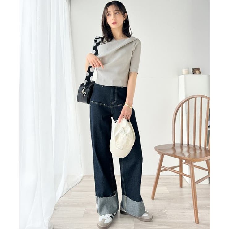 1枚で雰囲気美人。暑い日も、やっぱり上品でいたい。5分袖ドレープニット（半袖） | Classical Elf  | 詳細画像20 