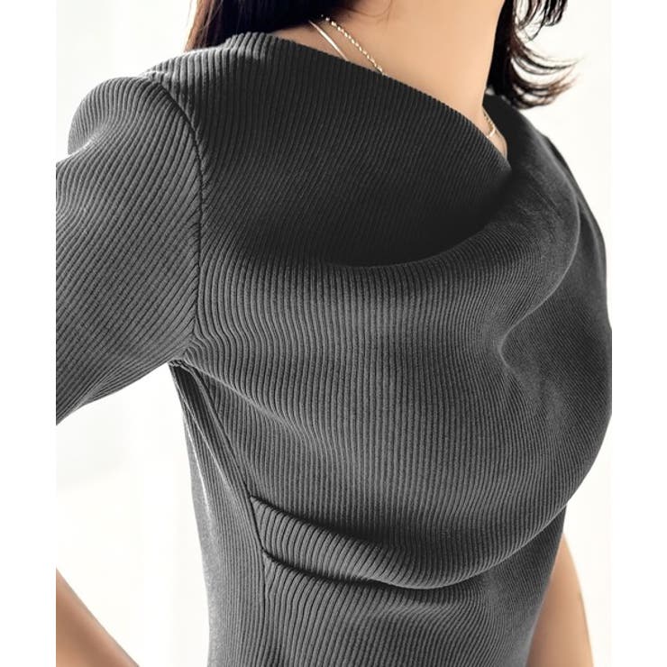 1枚で雰囲気美人。暑い日も、やっぱり上品でいたい。5分袖ドレープニット（半袖） | Classical Elf  | 詳細画像44 