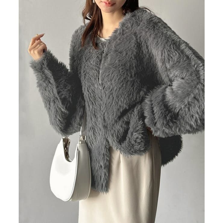 ふわっと包まれる心地よさ。モコモコフェザーニットホックカーディガン | Classical Elf  | 詳細画像10 