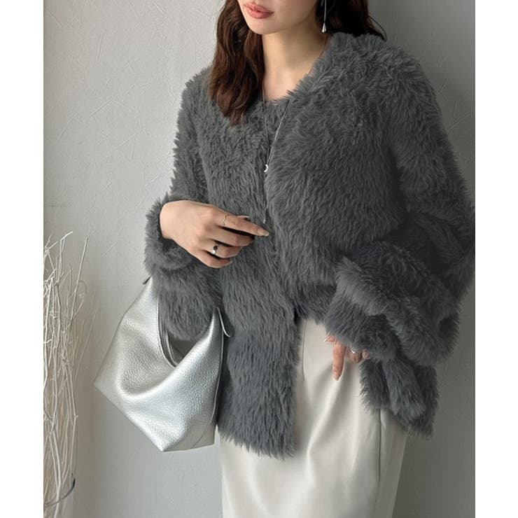 ふわっと包まれる心地よさ。モコモコフェザーニットホックカーディガン | Classical Elf  | 詳細画像11 