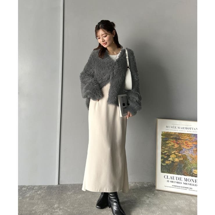 ふわっと包まれる心地よさ。モコモコフェザーニットホックカーディガン | Classical Elf  | 詳細画像12 