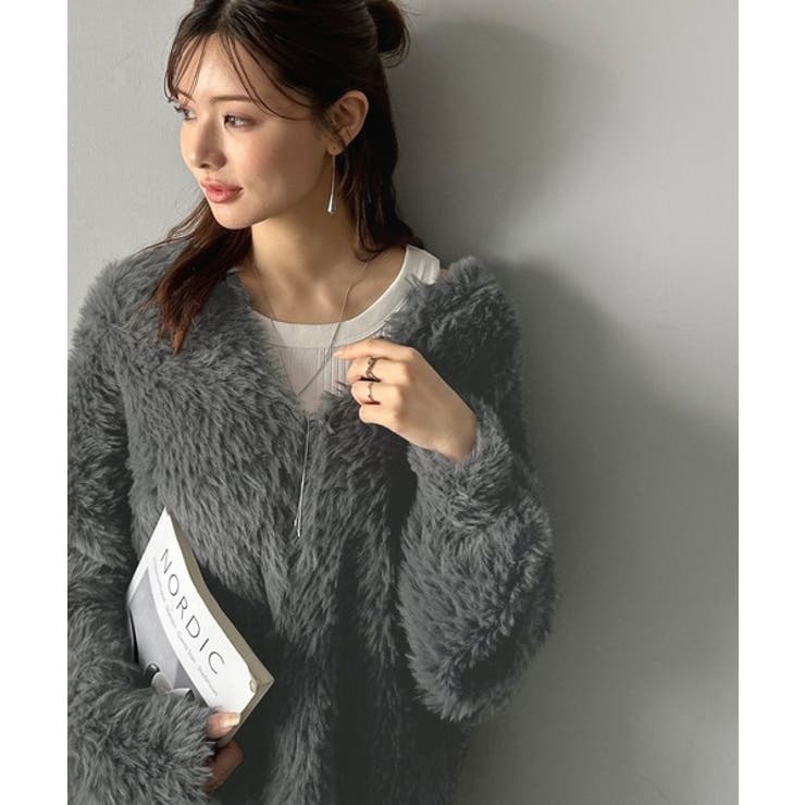 ふわっと包まれる心地よさ。モコモコフェザーニットホックカーディガン | Classical Elf  | 詳細画像13 