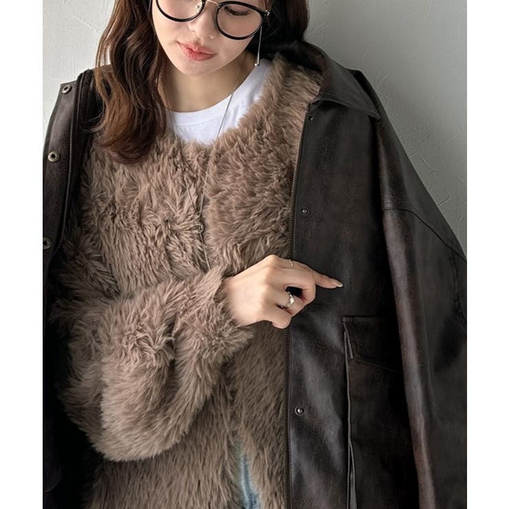 ふわっと包まれる心地よさ。モコモコフェザーニットホックカーディガン | Classical Elf  | 詳細画像21 