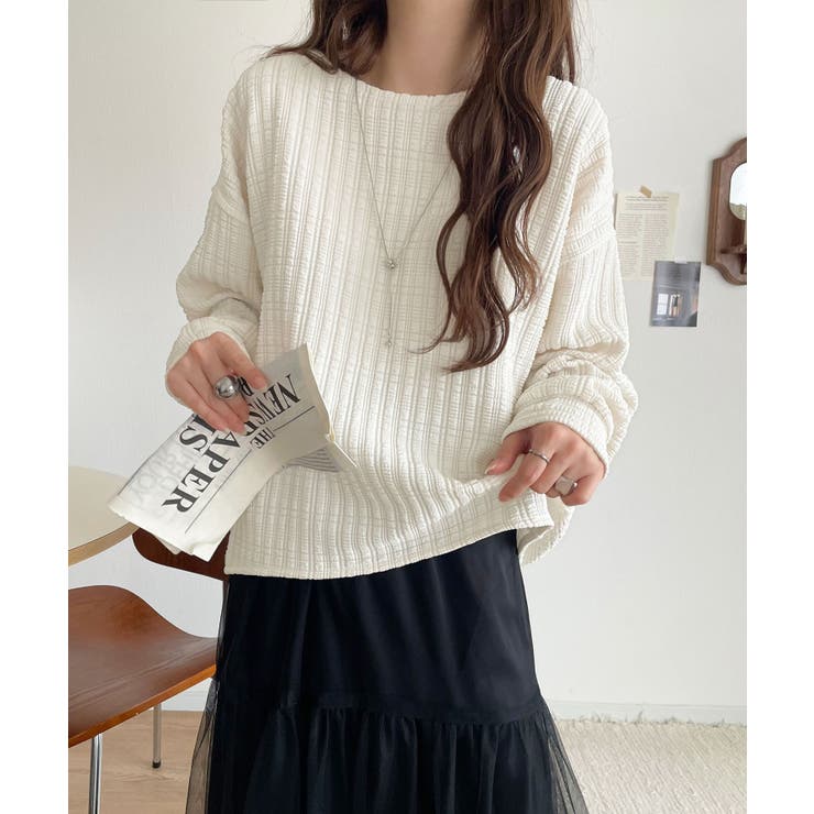 ゆったりシルエットでこなれ感をプラス。フクレジャガードトップス（長袖） | Classical Elf  | 詳細画像7 