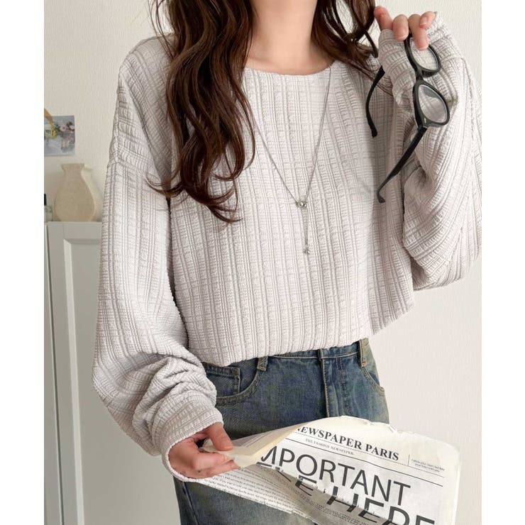 ゆったりシルエットでこなれ感をプラス。フクレジャガードトップス（長袖） | Classical Elf  | 詳細画像40 