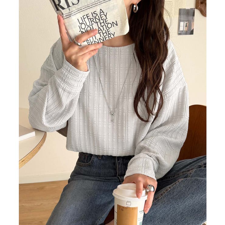 ゆったりシルエットでこなれ感をプラス。フクレジャガードトップス（長袖） | Classical Elf  | 詳細画像45 