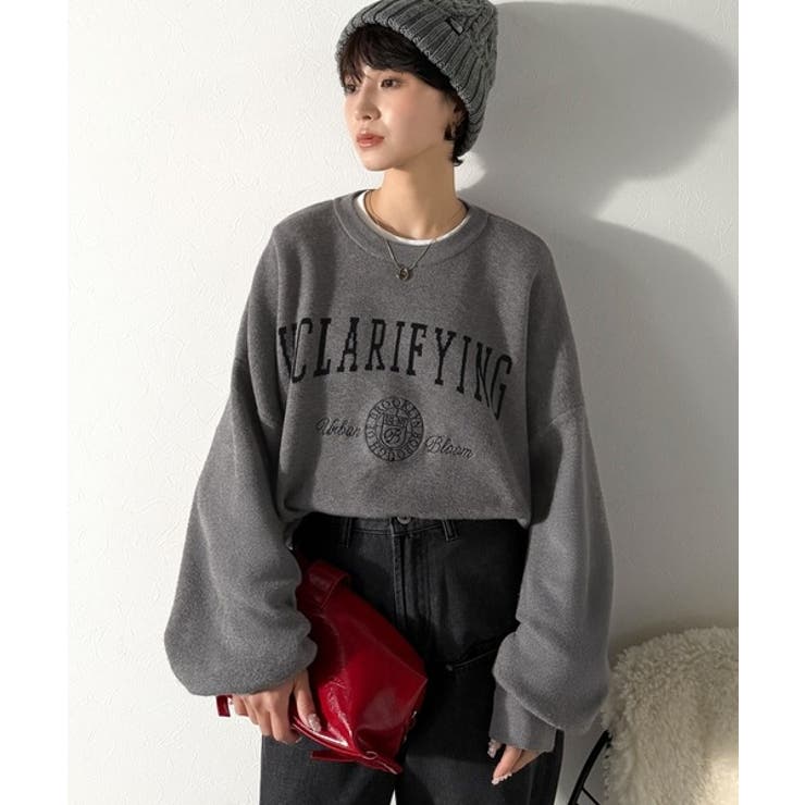 カレッジスタイルで秋めく。トレンド感たっぷりのエンブレムロゴ入りダブルジャガード… | Classical Elf  | 詳細画像9 