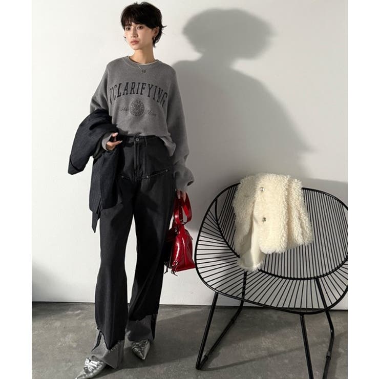 カレッジスタイルで秋めく。トレンド感たっぷりのエンブレムロゴ入りダブルジャガード… | Classical Elf  | 詳細画像11 