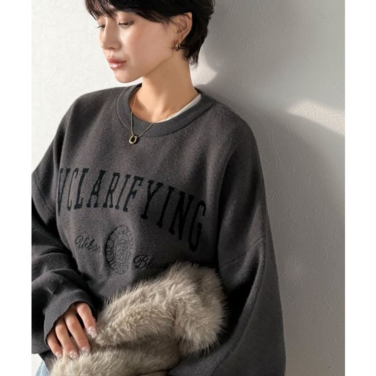 カレッジスタイルで秋めく。トレンド感たっぷりのエンブレムロゴ入りダブルジャガード… | Classical Elf  | 詳細画像18 