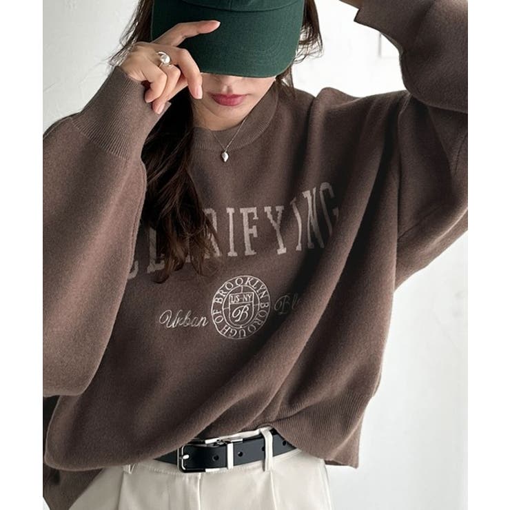 カレッジスタイルで秋めく。トレンド感たっぷりのエンブレムロゴ入りダブルジャガード… | Classical Elf  | 詳細画像24 