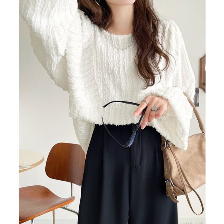 一枚でサマになる大人のジャガード。前後2wayカットジャガードシェイプチュニック… | Classical Elf  | 詳細画像8 