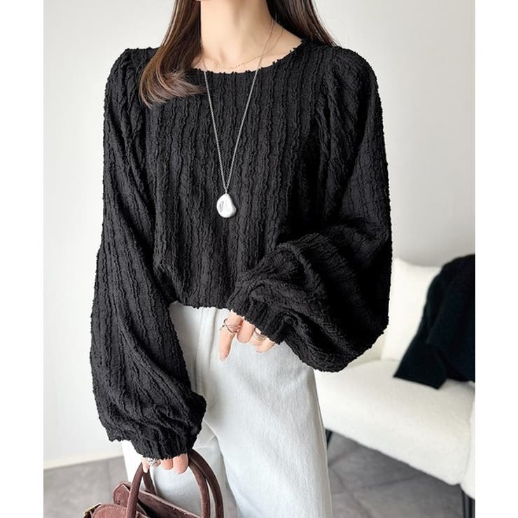 一枚でサマになる大人のジャガード。前後2wayカットジャガードシェイプチュニック… | Classical Elf  | 詳細画像10 