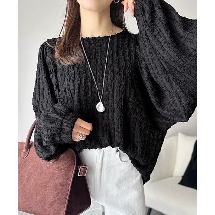 一枚でサマになる大人のジャガード。前後2wayカットジャガードシェイプチュニック… | Classical Elf  | 詳細画像11 