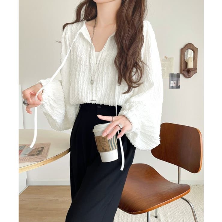 一枚でサマになる大人のジャガード。前後2wayカットジャガードシェイプチュニック… | Classical Elf  | 詳細画像2 