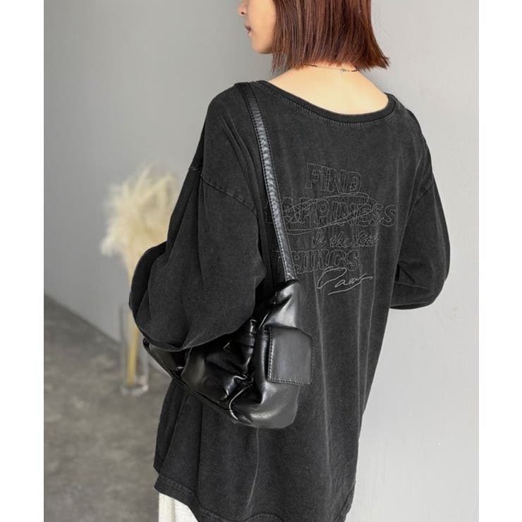 古着感のある緩さが今っぽ可愛い。綿100％前後2WAYワイドネックロンTEE（長… | Classical Elf  | 詳細画像24 