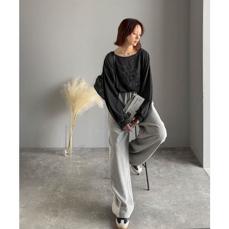 古着感のある緩さが今っぽ可愛い。綿100％前後2WAYワイドネックロンTEE（長… | Classical Elf  | 詳細画像26 