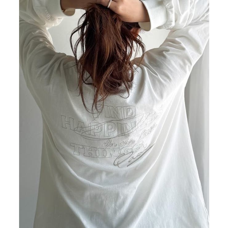 古着感のある緩さが今っぽ可愛い。綿100％前後2WAYワイドネックロンTEE（長… | Classical Elf  | 詳細画像1 