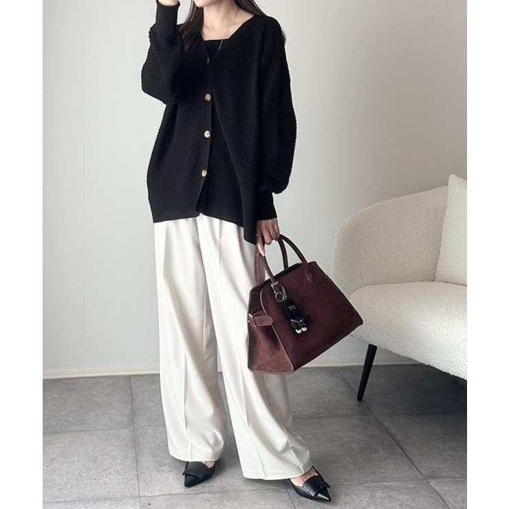 ゆるっと羽織って、即こなれ見え。表面変化ブークレニットカーディガン | Classical Elf  | 詳細画像9 