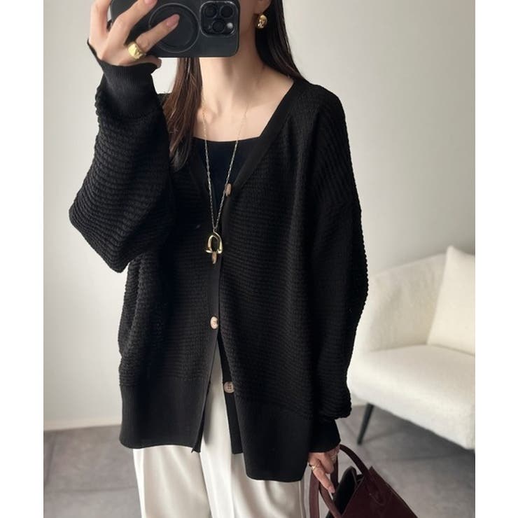 ゆるっと羽織って、即こなれ見え。表面変化ブークレニットカーディガン | Classical Elf  | 詳細画像11 