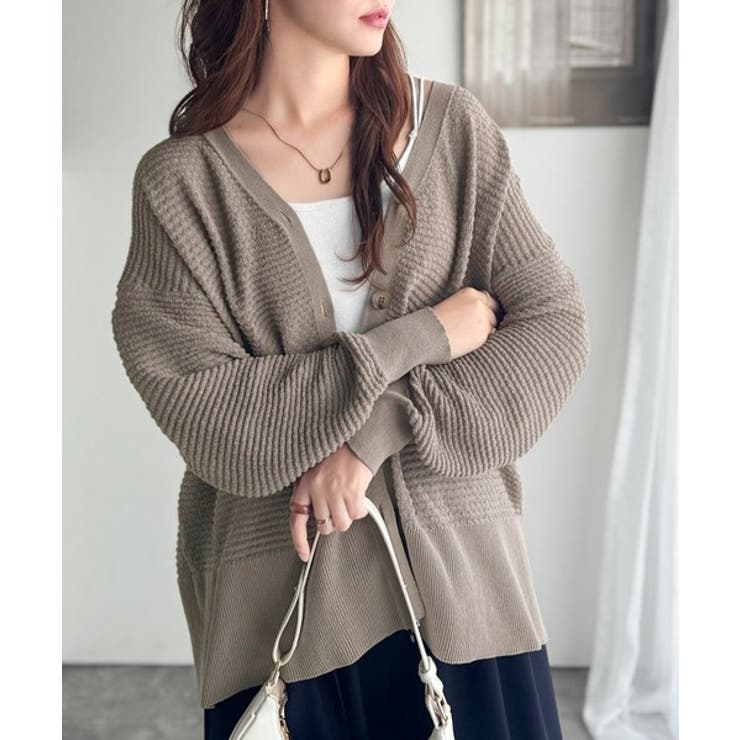 ゆるっと羽織って、即こなれ見え。表面変化ブークレニットカーディガン | Classical Elf  | 詳細画像20 