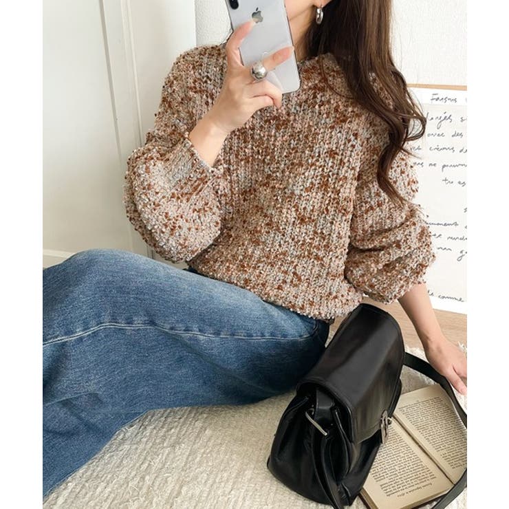 はじける彩りに、一目惚れ。カラフルネップヤーンニット（長袖） | Classical Elf  | 詳細画像11 