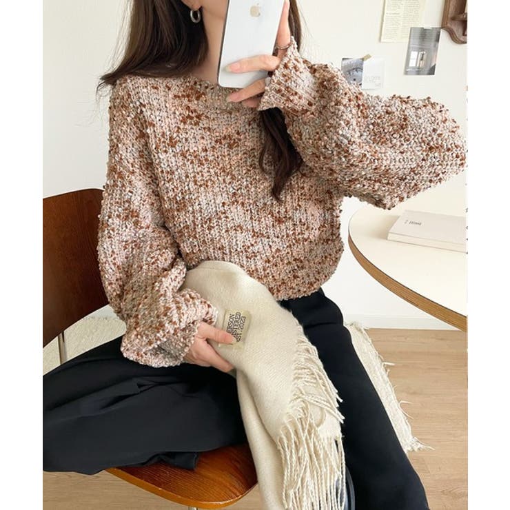 はじける彩りに、一目惚れ。カラフルネップヤーンニット（長袖） | Classical Elf  | 詳細画像13 