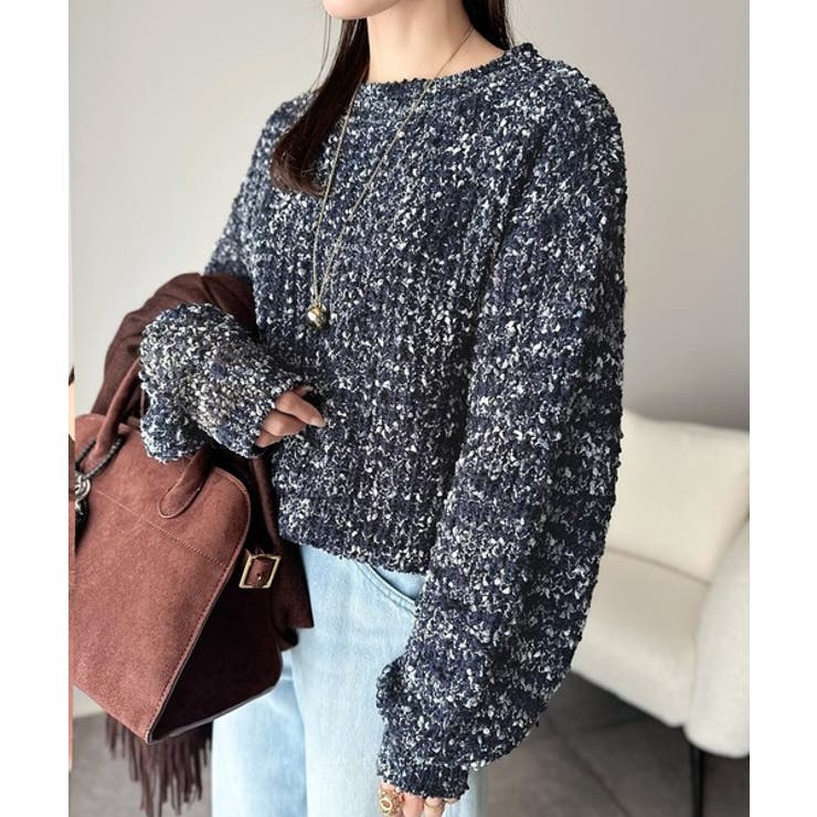 はじける彩りに、一目惚れ。カラフルネップヤーンニット（長袖） | Classical Elf  | 詳細画像25 