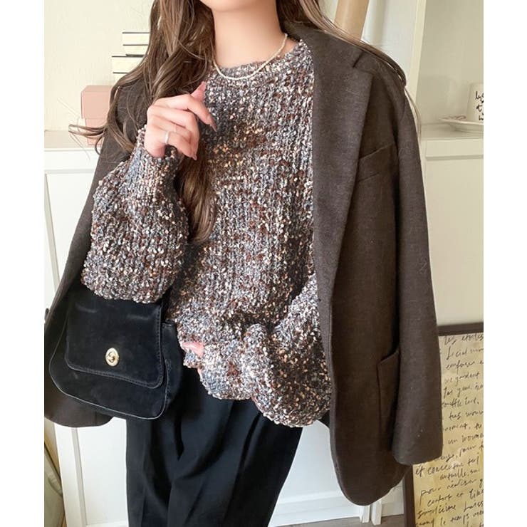 はじける彩りに、一目惚れ。カラフルネップヤーンニット（長袖） | Classical Elf  | 詳細画像3 