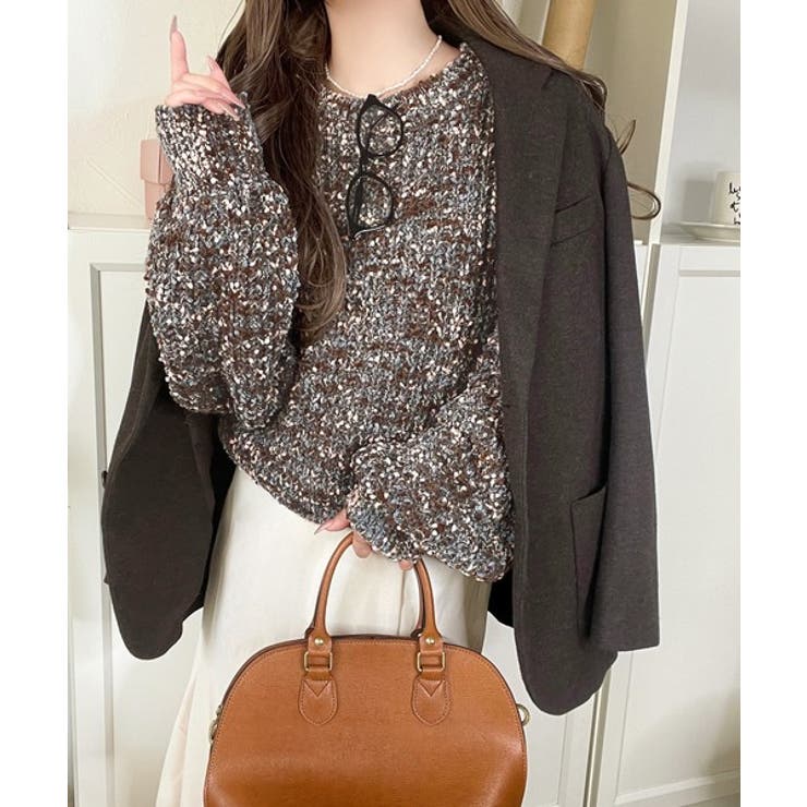 はじける彩りに、一目惚れ。カラフルネップヤーンニット（長袖） | Classical Elf  | 詳細画像6 