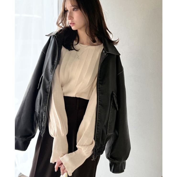 大人のカジュアルを極める。タック編み袖口スリットパフニット | Classical Elf  | 詳細画像6 