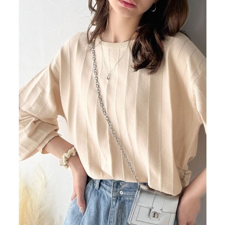 大人のカジュアルを極める。タック編み袖口スリットパフニット | Classical Elf  | 詳細画像2 