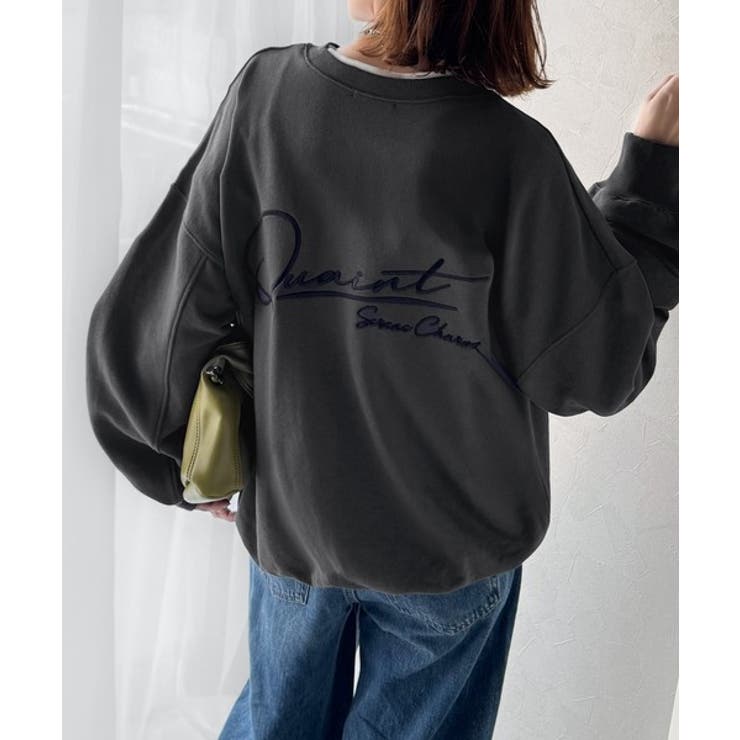 大人カジュアルに最適解。サイン刺繍裏毛スウェット | Classical Elf  | 詳細画像6 